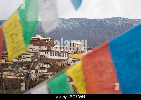 Sumsteling Ganden Gompa (Monastère Songzanlin Si), le Shangri-La Shangri-La, région, province de Yunnan, Chine Banque D'Images