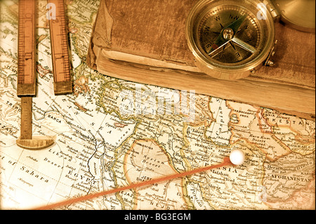 Vintage carte d'un monde meilleur (NOTE : 1907 copyright a expiré en 1982) Banque D'Images