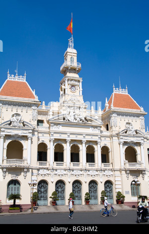 Le Comité populaire de Ho Chi Minh Ville, bâtiment (Hôtel de Ville), Hoh Chi Minh Ville (Saigon), Vietnam, Indochine, Asie du Sud-Est, l'Asie Banque D'Images