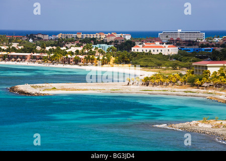 Ville Oranjestad, Aruba et le littoral, Antilles, Caraïbes, Amérique Centrale Banque D'Images