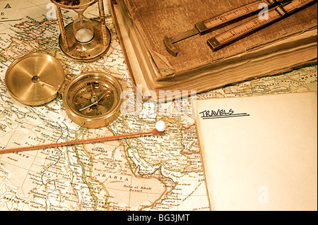 Vintage carte d'un monde meilleur (NOTE : 1907 copyright a expiré en 1982) Banque D'Images