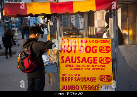 Stand de hot-dog à Toronto Canada Banque D'Images