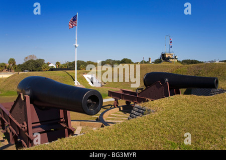 Fort Moultrie sur Sullivans Island, Charleston, Caroline du Sud, États-Unis d'Amérique, Amérique du Nord Banque D'Images