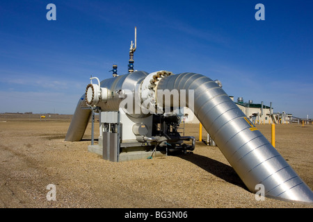 Détails de l'équipement de compression de gaz naturel Banque D'Images