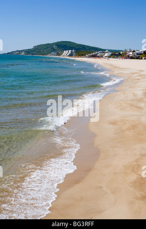 Albena beach, côte de la mer Noire, Bulgarie, Europe Banque D'Images