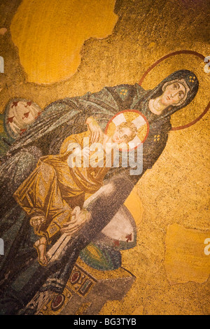 Sainte-sophie (Hagia Sophia), mosaïque byzantine de la Vierge Marie avec l'enfant Jésus, UNESCO World Heritage Site, Istanbul, Turquie Banque D'Images