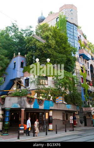 Hundertwasser Haus, Wien, Österreich | Hundertwasser Haus, Vienne, Autriche Banque D'Images