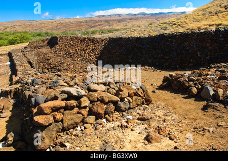 Pu'ukohola Heiau National Historic Site, Big Island, Hawaii, États-Unis d'Amérique, Amérique du Nord Banque D'Images