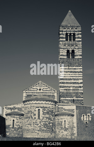 L'Italie, la Sardaigne, au nord ouest de la Sardaigne, Sassari, Basilica della Santissima Trinita di Saccargia, église du 12ème siècle Banque D'Images