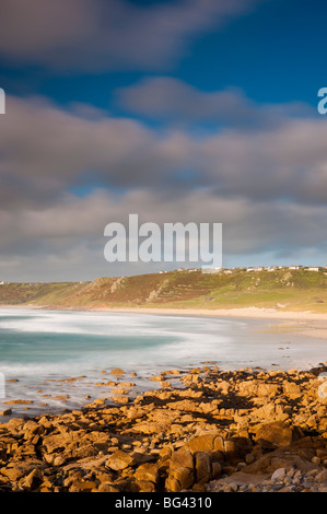 Royaume-uni, Angleterre, Cornouailles, Whitesand Bay, Sennen Cove Banque D'Images