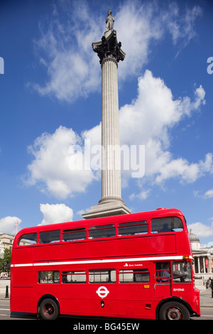 L'Angleterre, Londres, Trafalgar Square, Nelsons Column Banque D'Images