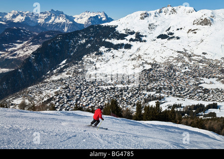 Verbier, Valais, Suisse, la région des Quatre Vallées Banque D'Images