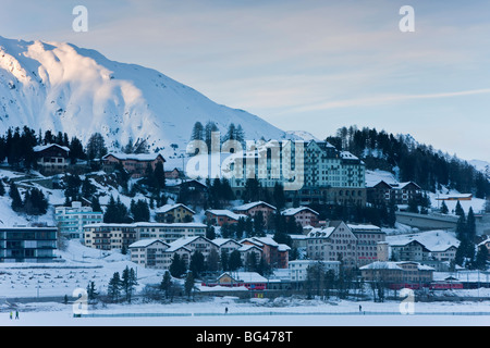 Saint-Moritz, en haute Engadine, Grisons, Haute-engadine, la région Alpes Suisses, Suisse, Europe Banque D'Images