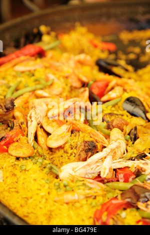 Libre de l'espagnol paella aux fruits de mer Banque D'Images