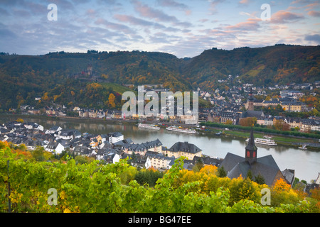 Le château de Cochem, Cochem, Rhénanie / Vallée de la Moselle, Allemagne Banque D'Images