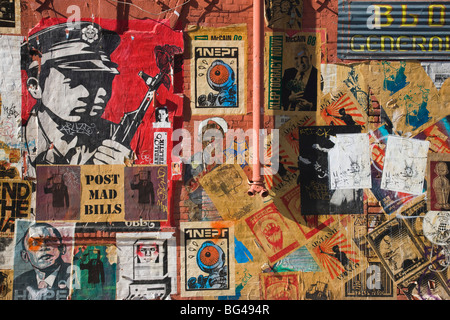 USA, Californie, Los Angeles, du centre-ville, Quartier des Arts wall art, East 3rd Street Banque D'Images