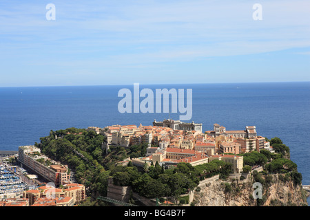 Une vue sur la ville, Monte Carlo, Monaco, Cote d'Azur, Méditerranée, Europe Banque D'Images