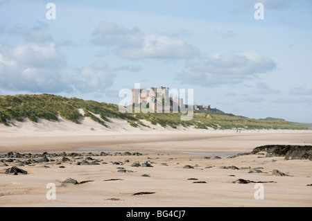 Château de Bamburgh en Northumbrie, England UK Banque D'Images