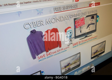 Le site web dispose de Kmart leurs ventes du Cyber Monday Banque D'Images