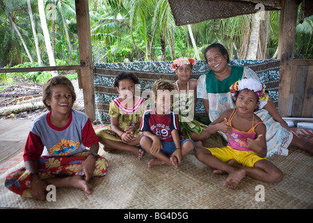 L'île de Tuvalu dans l'océan pacifique risque de disparaître dans les 50 prochaines années en raison de la montée du niveau de la mer. Banque D'Images
