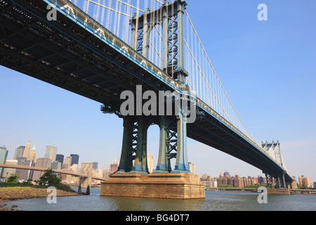 Manhattan Pont enjambant l'East River, New York City, New York, États-Unis d'Amérique, Amérique du Nord Banque D'Images