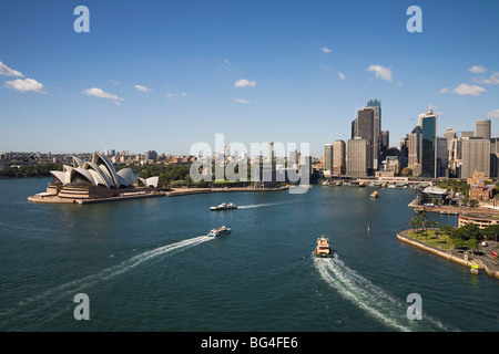 Circular Quay, Sydney Ferries terminus ferroviaire et arrêter, Sydney, New South Wales, Australia Banque D'Images