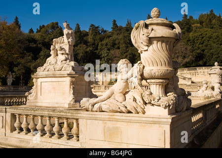 18ème siècle, Jardins de la fontaine, Nîmes, France Banque D'Images