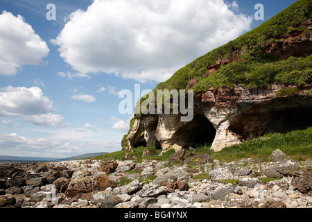 Grotte des rois près de Blackwaterfoot, l'île d'Arran, Ecosse, Juin 2009 Banque D'Images