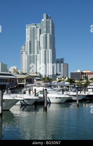 Bayside Marina de Miami, Floride, USA Banque D'Images