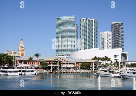 Bayside Marina de Miami, Floride, USA Banque D'Images