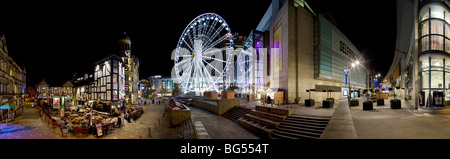 Image panoramique de Exchange Square, Manchester Banque D'Images