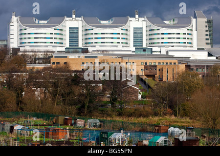 Le nouveau super hospital de Birmingham, Angleterre, RU qui devrait ouvrir ses portes en 2010. Banque D'Images