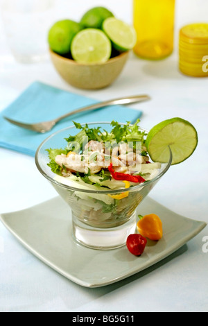 Ceviche péruvien. L'étape par étape : P9Y682-P9Y68J-P9Y693-P9Y69H Banque D'Images