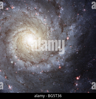 Vue de Hubble de la galaxie spirale M74 Banque D'Images