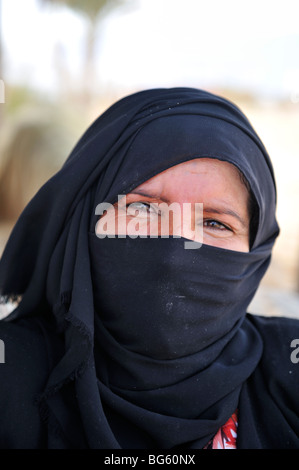 Portrait de femme bédouine du Sinaï, Égypte Banque D'Images