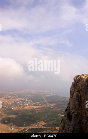 Israël, Basse Galilée, une vue de Migdal de Mont Arbel Banque D'Images