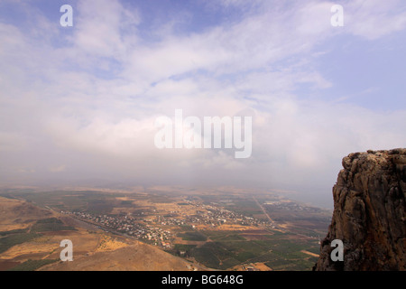 Israël, Basse Galilée, une vue de Migdal de Mont Arbel Banque D'Images