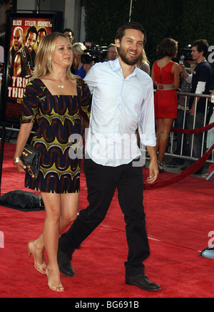 JENNIFER MEYER Tobey Maguire TROPIC THUNDER PREMIERE WESTWOOD LOS ANGELES USA 11 Août 2008 Banque D'Images