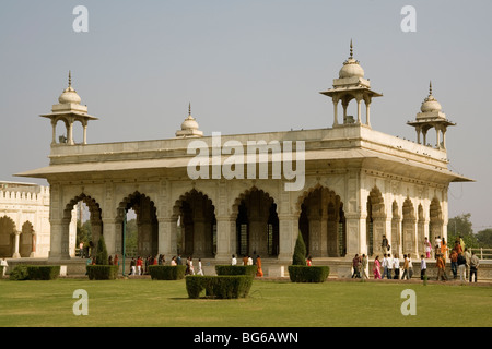 Inde Delhi fort Rouge Diwan-i-Khas Banque D'Images