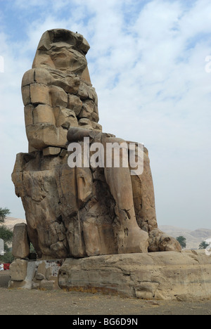 Colosses de Memnon Louxor, dans le sud de l'Égypte Banque D'Images