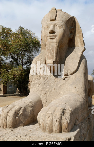 Statue du Sphinx d'albâtre, de l'Égypte Banque D'Images