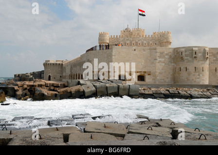 Citadelle de Qaitbay, Alexandria, Egypte Banque D'Images