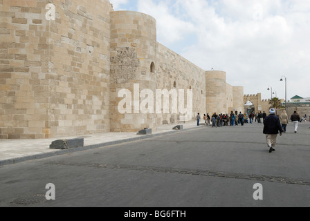 Citadelle de Qaitbay, Alexandria, Egypte Banque D'Images