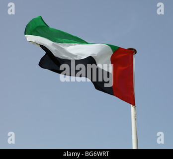 Le drapeau national des Emirats Arabes Unis Banque D'Images