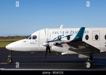 Un Beech King 1900D effectués par Air New Zealand en 2009, à l'aéroport de Wanganui. Banque D'Images