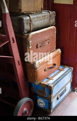 Assurance cas sur un chariot pour le train Banque D'Images