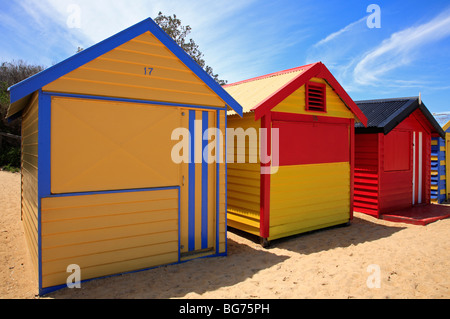 Cabines de plage Brighton Beach Victoria Melbourne Australie Banque D'Images