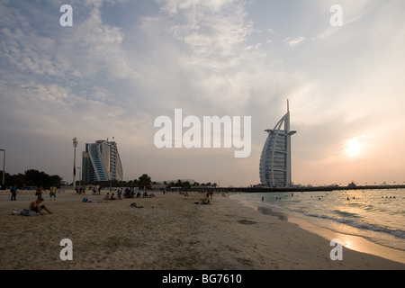 Burj al Arab à Dubaï le seul 7 étoiles de luxe dans le monde Banque D'Images