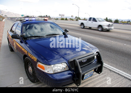 Nevada Highway Patrol state trooper véhicule, Las Vegas, USA Banque D'Images