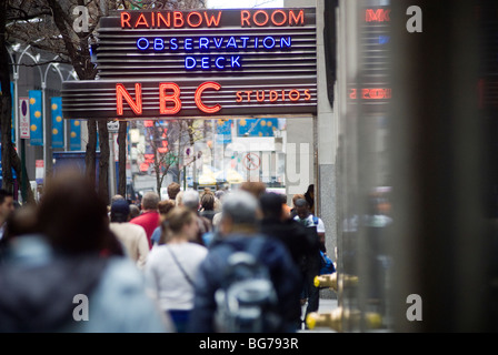 Les studios NBC à 30 Rockefeller Center à New York Banque D'Images